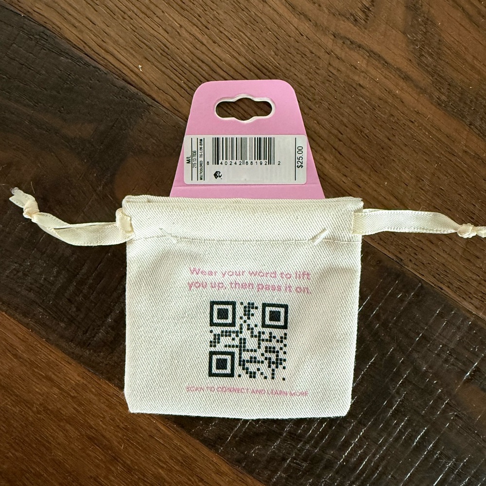 Little Words Project Pink and White Bracelet - Picture 2 of 3